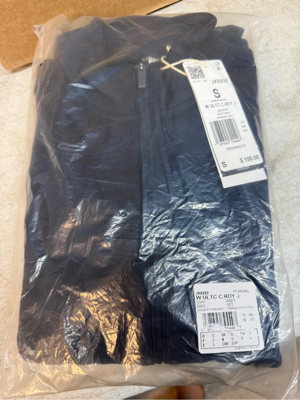 adidas Navy Blue Full-Zip Performance Jacket